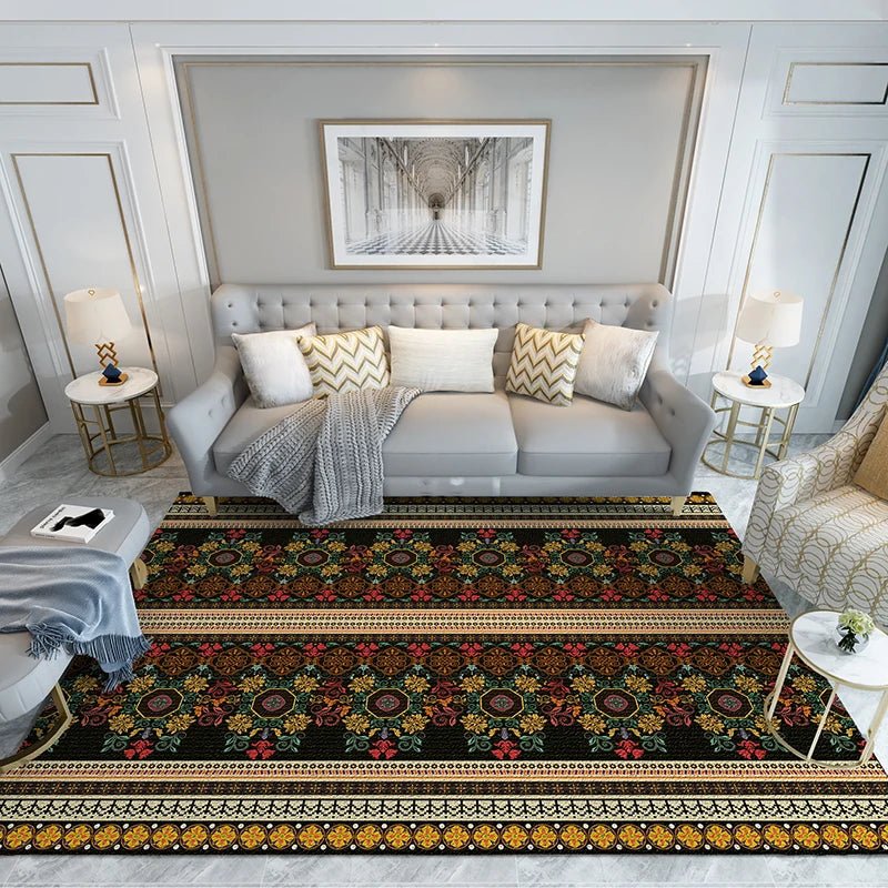 Washable Moroccan Classical Carpets for Living Room Modern Ethnic Style Rugs