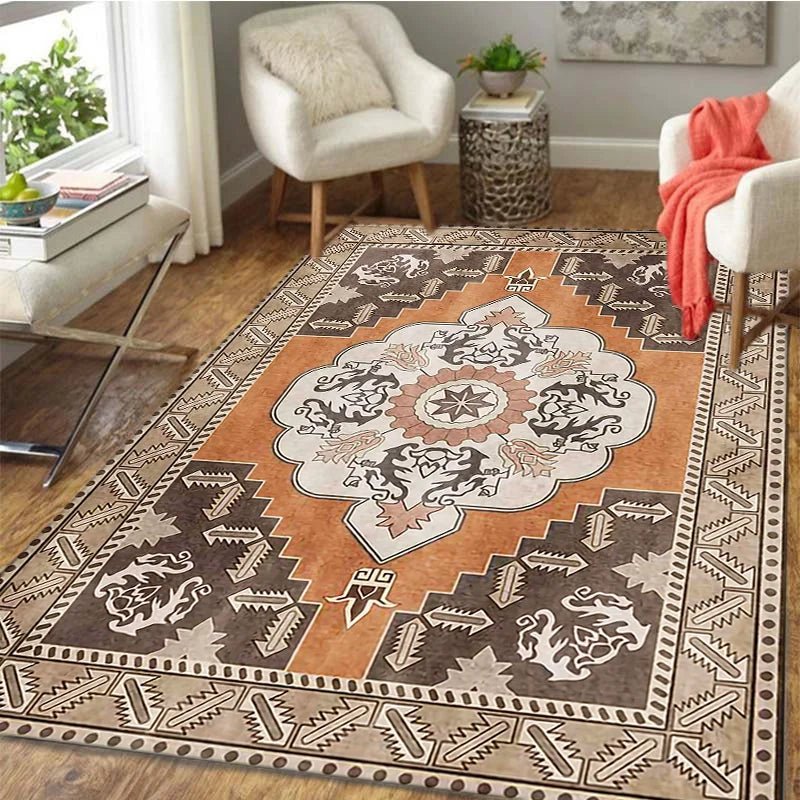 Carpets Persian Vintage Carpet for Bedroom - Non-Slip Area Rugs