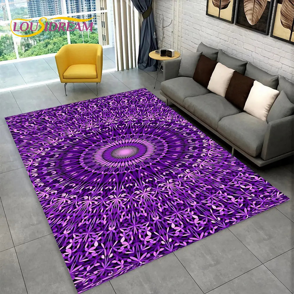 3D Bohemia Mandala Geometric Area Rug - Kitchen Decor