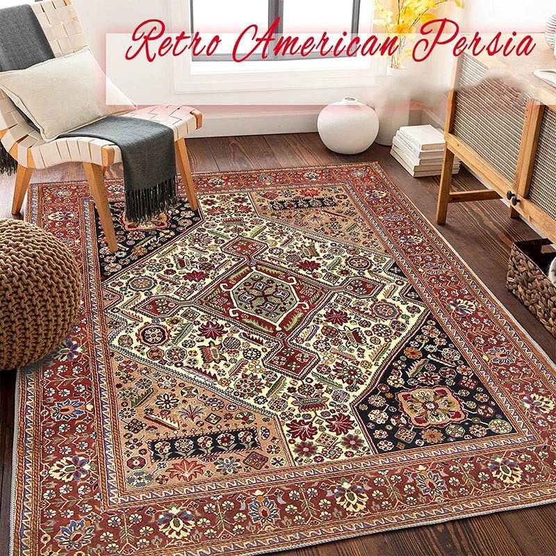 Bohemian Style Crystal Velvet Carpet Non-slip and Anti-dirty Household Living Room Bedroom Floor Mats