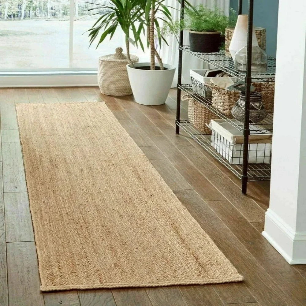 Natural Handmade Modern Look Runner Braided Style Reversible Area Rugs