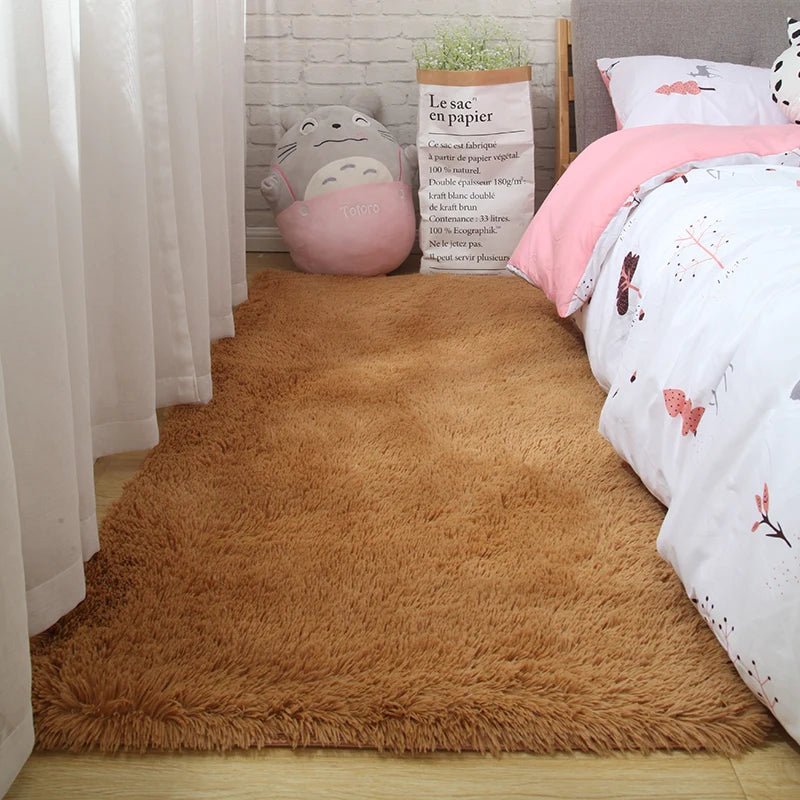 Fluffy Soft White Shaggy Rug for Home Decoration