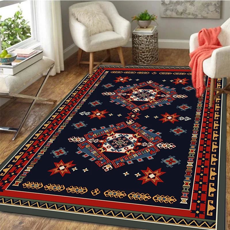 Carpets Persian Vintage Carpet for Bedroom - Non-Slip Area Rugs