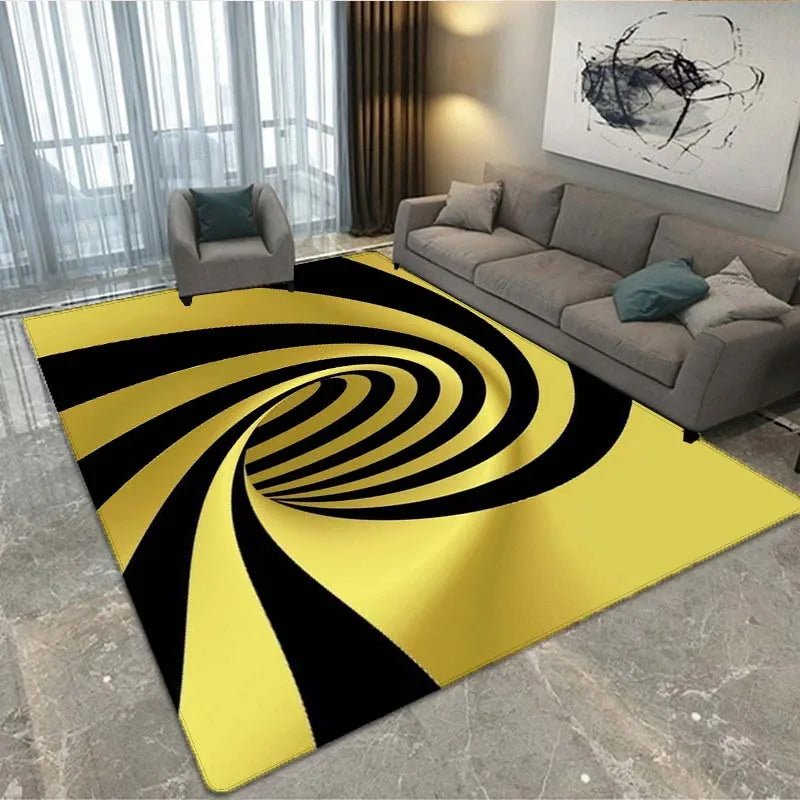 Abstract Geometric 3D Vortex Illusion Entrance Floor Mat