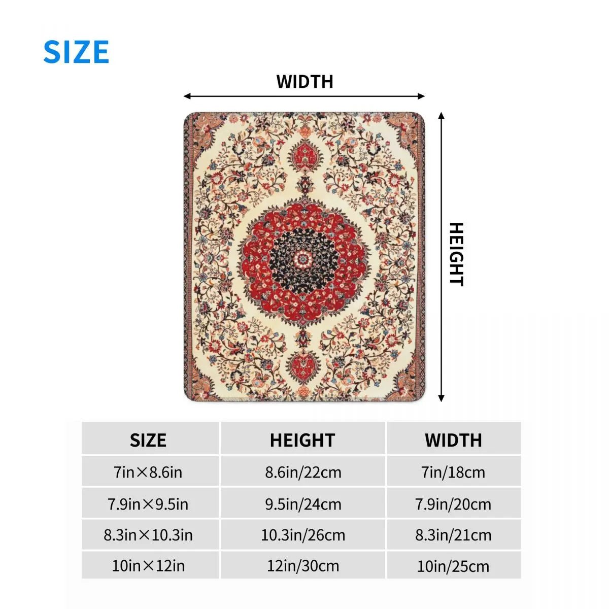 Antique Persian Style Non-Slip Rubber Mouse Pad For PC