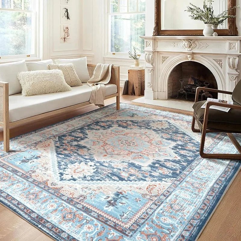 Area Rugs Non Slip Water Floor & Soft Vintage Living Room Rugs