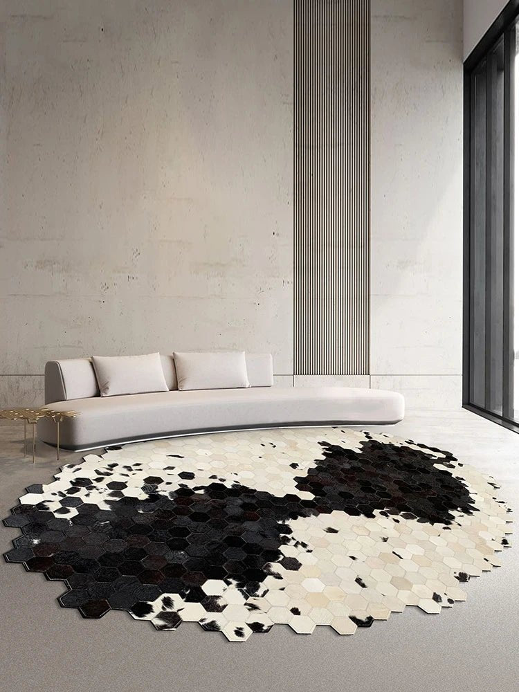 Cowhide Irregular High-end Nordic Living Room Fur Floor carpet