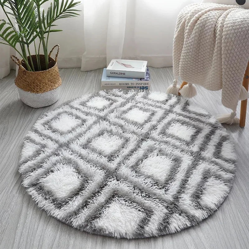 Round soft and comfortable Kids Room Plush Rug for Decoration