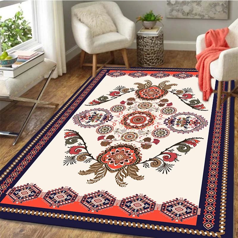 Carpets Persian Vintage Carpet for Bedroom - Non-Slip Area Rugs