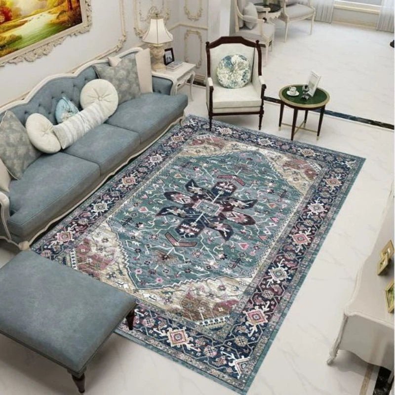 100% Polyester Retro Carpets for Living Room - Persian Moroccan Decoration