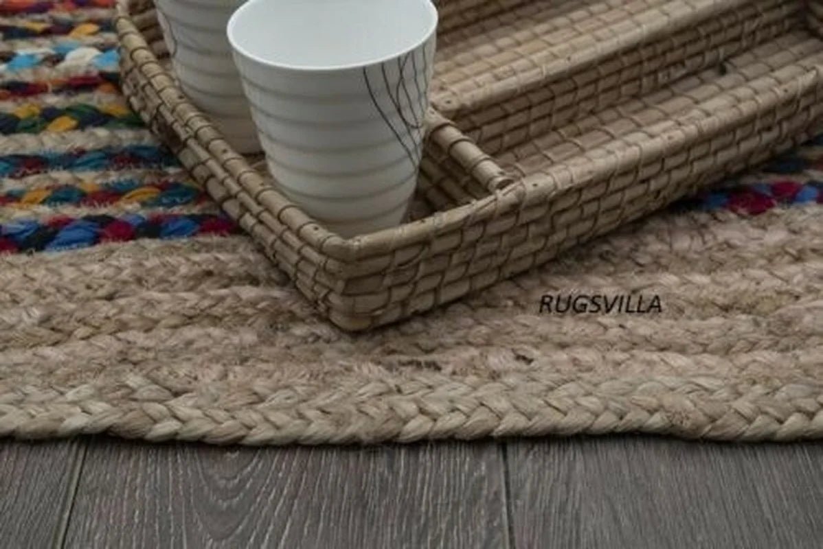 Rural Classical Jute & Cotton Rugs - Versatile Home Decor