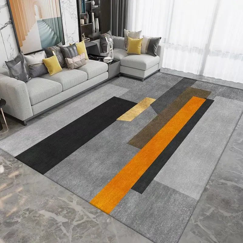 Light Luxury Geometric Fleece Fabric Area Rug - Home Decor