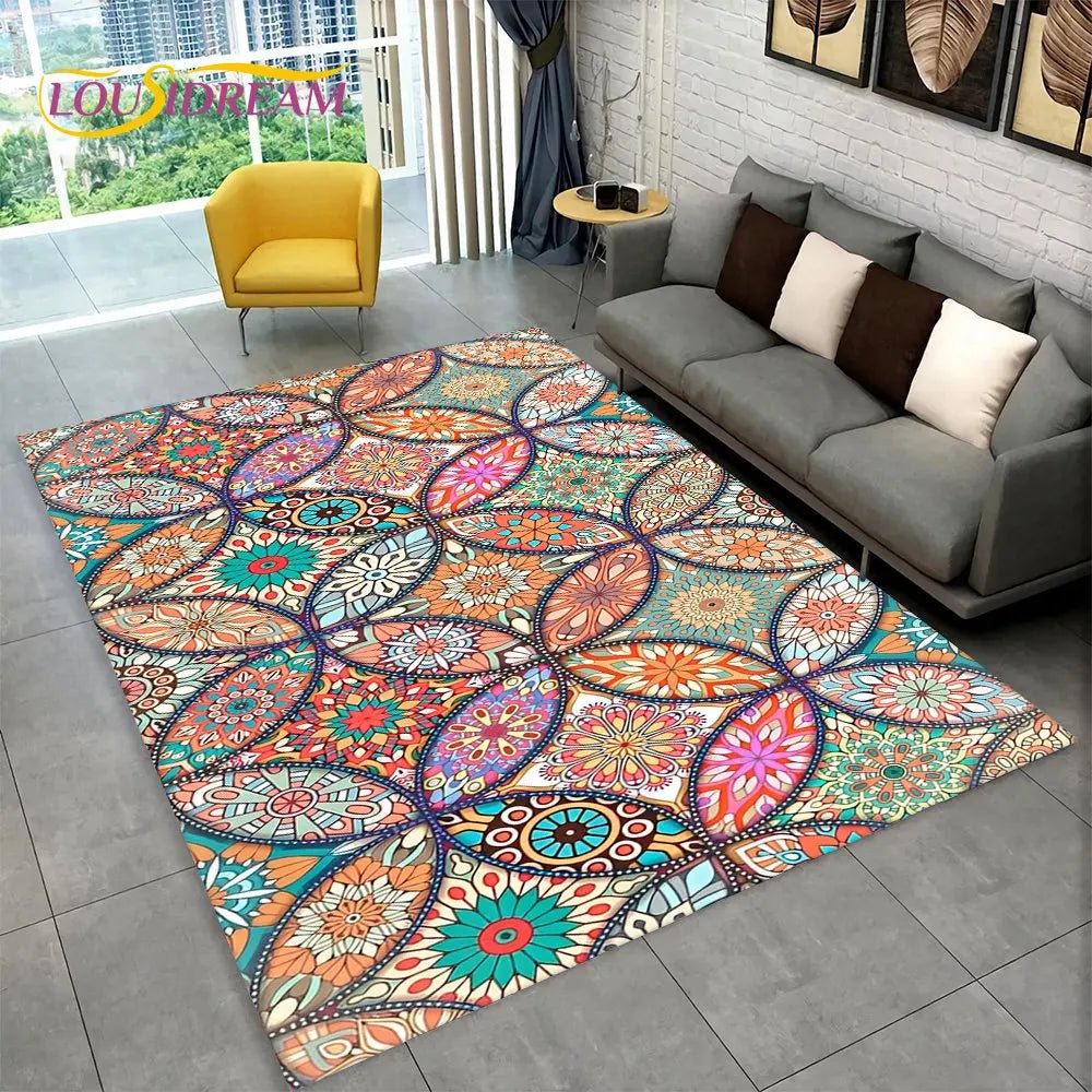 Bohemia Mandala Geometric Area Rug for Living room