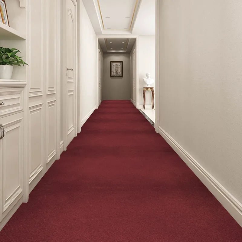 Reese Traditional Japanese Corridor Burgundy Wedding Veranda Long Rugs