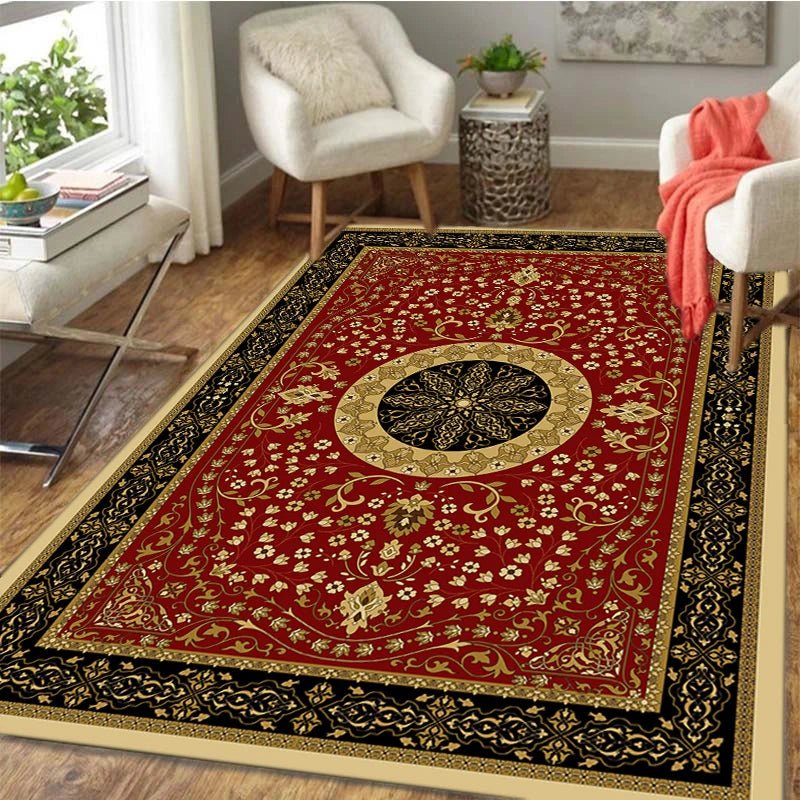 Carpets Persian Vintage Carpet for Bedroom - Non-Slip Area Rugs