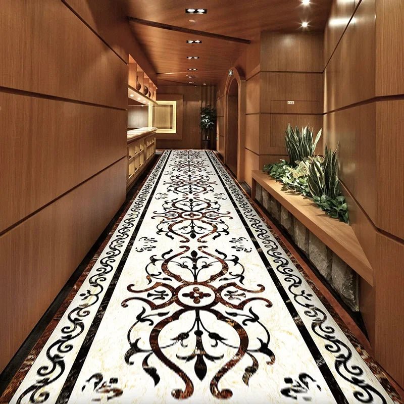 Bohemian Style Hallway Long Rugs for Hotel Corridor Wedding Area