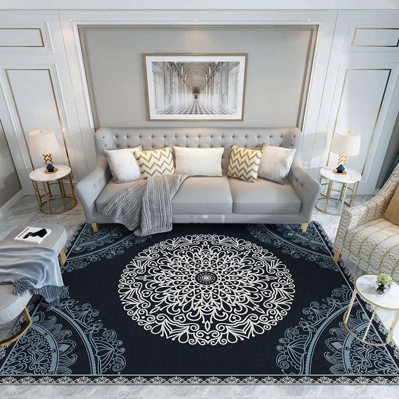 Washable Moroccan Classical Carpets for Living Room Modern Ethnic Style Rugs