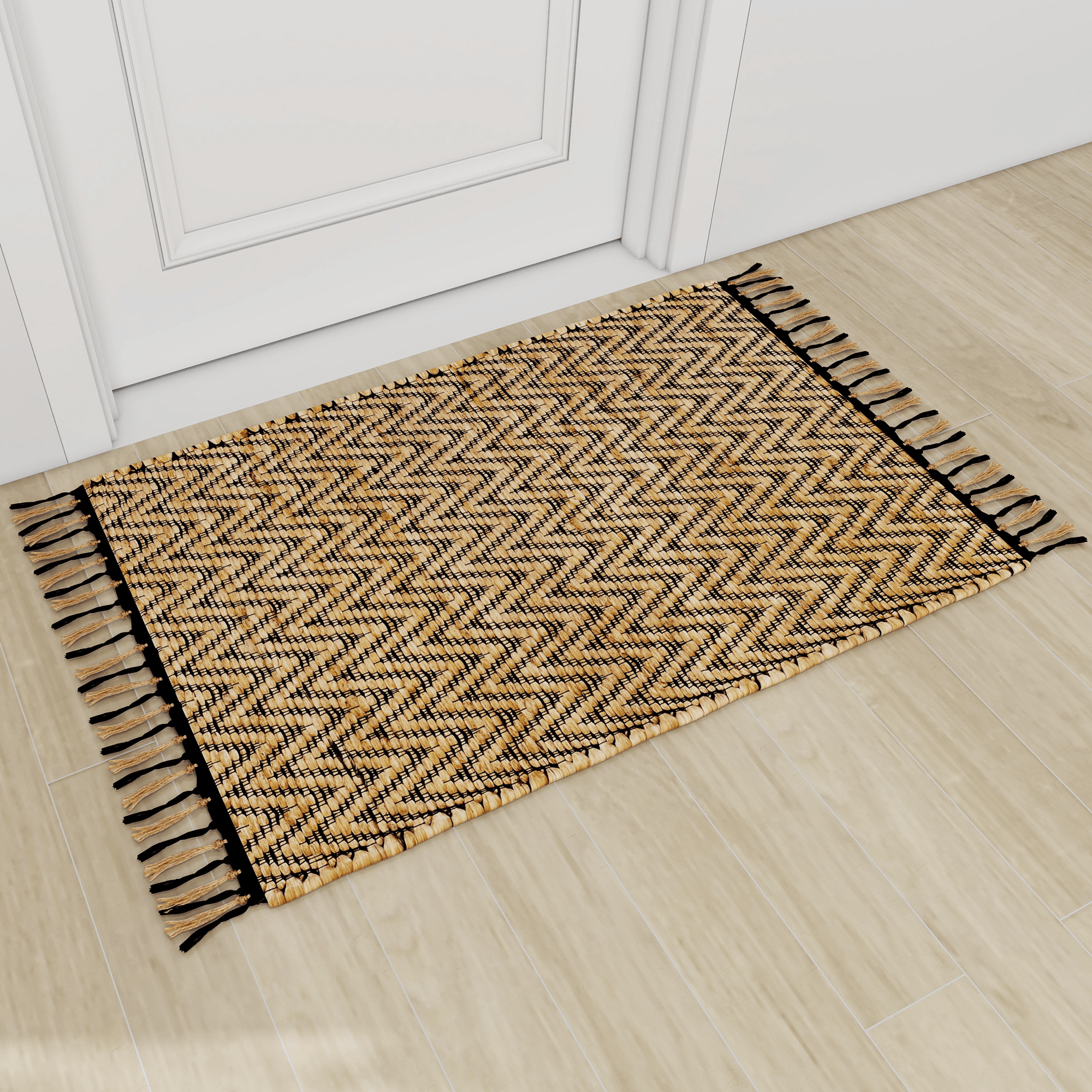 2x3 Ft Natural Handwoven Jute Rug – Premium Vintage Modern Farmhouse-Style Area Carpet for Living Room, Bedroom, Kitchen, and Entryway Décor